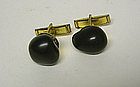 Art Nouveau Natural Quartz Nugget 
cufflinks