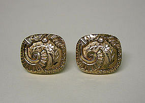 Victorian Gold Filled Collar Button 
cuff Links