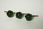 Art Deco Green Crystal Stud Set