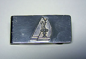 Vintage Sterling Silver America's Cup Money Clip