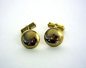 Vintage Gold Filled Button Toggle Back Cufflinks