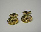 Victorian 18k Gold And Diamond Cufflinks