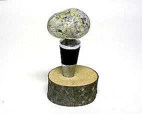 Organic Sea Stone Bottle 
stopper With Stand