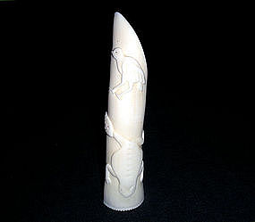 19th Century Ivory Cane Or Parasol 
handle