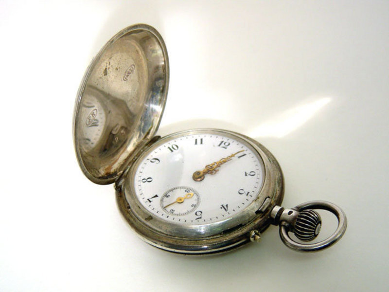 Antique Swiss Ladies Silver Pendant 
Watch