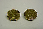 Gold Liberty $2 1/2 Quarter Eagle Coin 
cufflinks