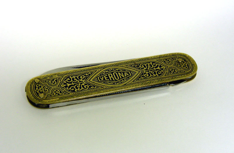 Vintage Decorative Pocket Jack Knife With Leather Case