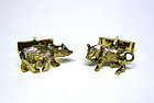 Vintage Gold Plated "Bull And Bear" 
Cufflinks