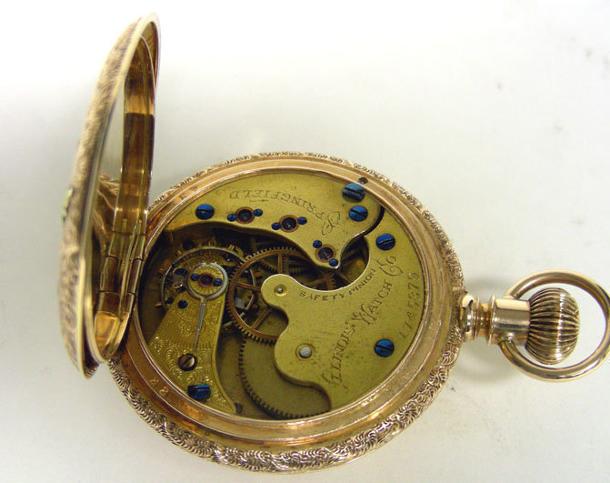 Antique American 14k Gold Illinois Pocket 
Watch