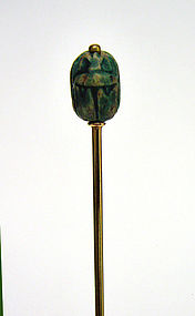 Victorian 14k Gold Scarab Stick Pin