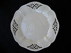 Pair of early 19th c pierced creamware Tudor Rose plates