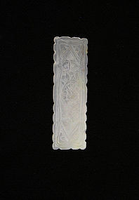 Chinese mother of pearl gaming counter, c 1800