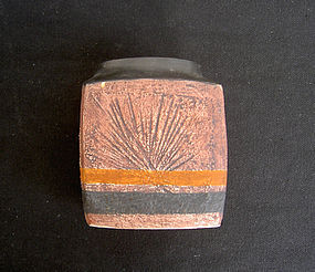 English Troika St Ives vase or marmalade pot