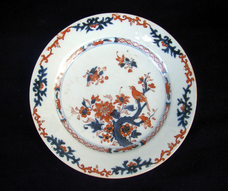 Chinese Imari plate with bird and tree