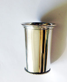 Dutch Déco sterling silver beaker or vase