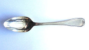 American mid 19th c silver tablespoon