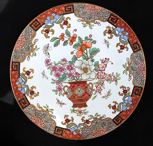 English Furnival Mandarin dish, late 19th c