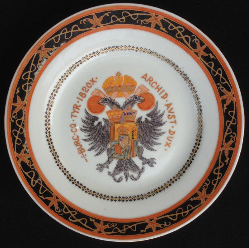 Armorial plates for the 1820 service of Arch Duke of Austria, later