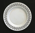 Leeds creamware pierced plate, 18th century