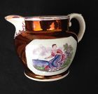 Sunderland lustre: Hope milk jug, England c 1830