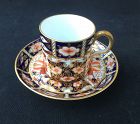 Royal Crown Derby Imari: a demitasse coffee can and saucer