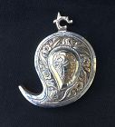 Ottoman silver belt buckle, Teardrop / Paisley shape, possible pendant