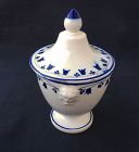 Boch Luxembourg early 19th c sugar bowl and lid