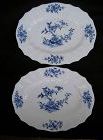 Pair of Tournai dishes in the Ronda pattern, 18th c