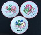 Three French faience plates, St Clement?