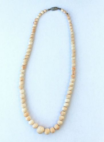 Angel skin Coral bead necklace