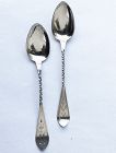 Two Scandinavian - Norwegian - silver spoons