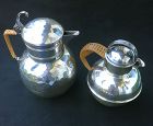 Silver plated jugs: German by Riemerschmid & American by Webster