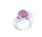 N E From, Denmark: sterling and rose quartz modernist ring