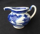 Blue and white Chinese export gravy jug or creamer