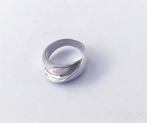 Hans Hansen, Denmark, sterling silver folded ring