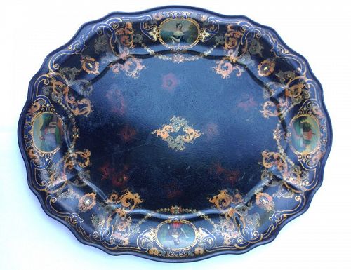 Tole tray, early Victorian