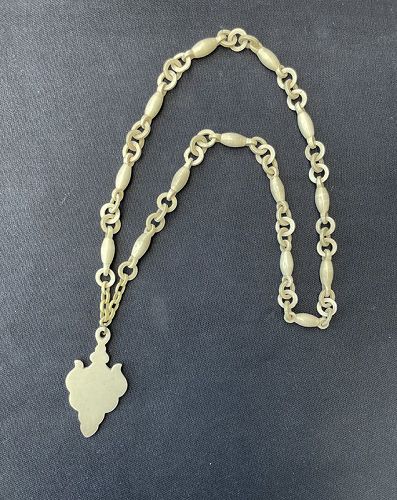 Orientalist 1920’s celluloid flapper necklace, a sautoir