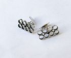 Modernist 60’s silver cufflinks by Isaac Cohen, Sweden