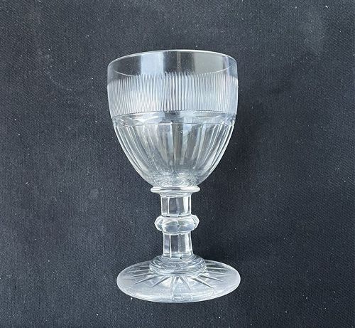 An Anglo Irish wine glass or rummer, Georgian