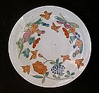 Eggshell Japanese Kakiemon style decorated saucer