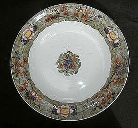 Spode Cracked ice and Prunus soup plate, pattern 3950, early 19th c