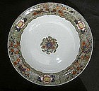 Spode Cracked ice and Prunus soup plate, pattern 3950, early 19th c
