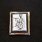 Vintage Aladdin ceramic pin