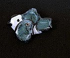 Vintage Pied fly catcher ceramic pin