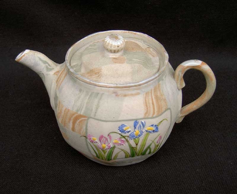 Banko ware Marble teapot and miniature pot