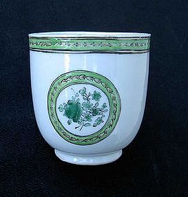 Chinese coffee cup with European style decoration in green, Qianlong