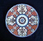 “Dollar pattern” plate by Thomas Harley, Staffordshire