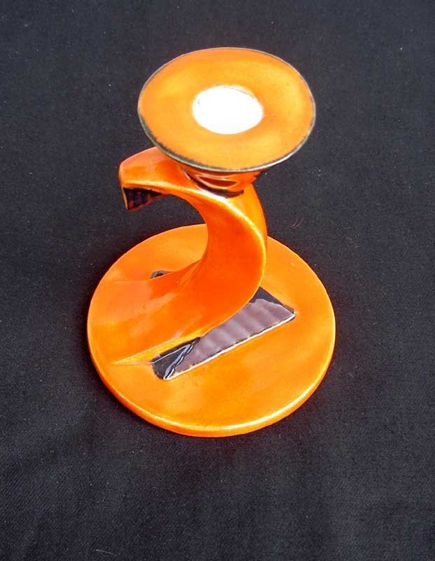 Royal Dux Czech geometric modernist candle holder