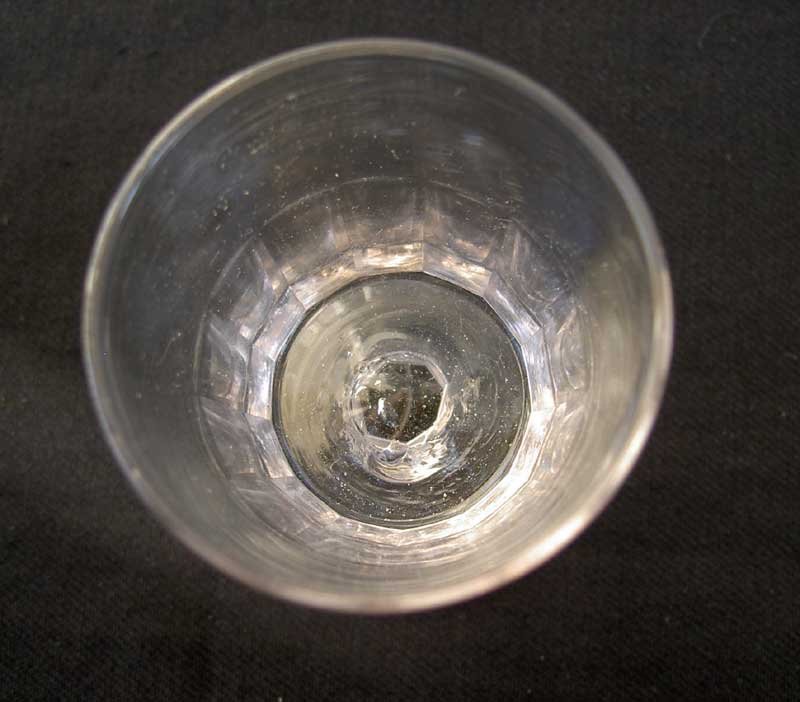 Pair of Georgian panel-cut wine glasses
