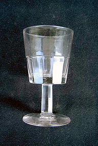 A Georgian panel-cut wine glass